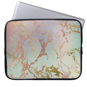 Elegant Marble   Kupfersage Minze Grüne Rose Gold Laptopschutzhülle
