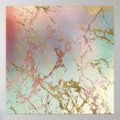 Elegant Marble | Kupfersage Minze Grüne Rose Gold Poster (Vorne)