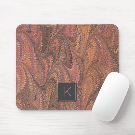 Elegant Marble Monogram Mousepad (Mit Mouse)