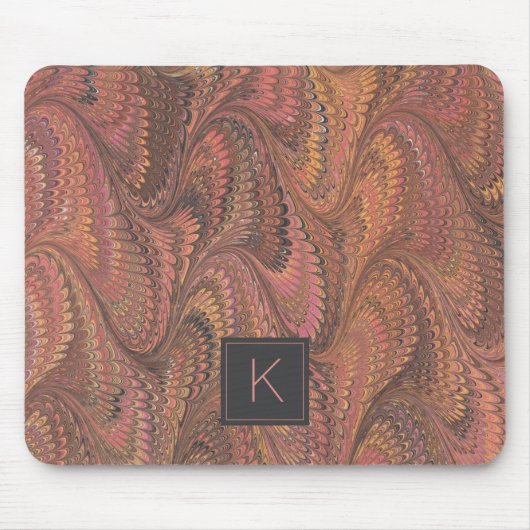 Elegant Marble Monogram Mousepad (Vorne)