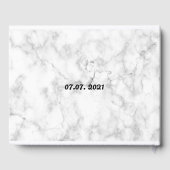 Elegant Marble Mr & Mrs. Script Wedding Guest Book Gästebuch (Rückseite)