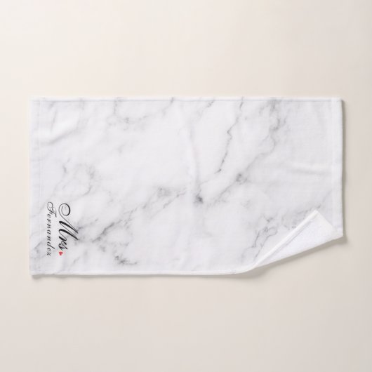 Elegant Marble Mrs. Brautparty Gift Badhandtuch Set (Handtuch)