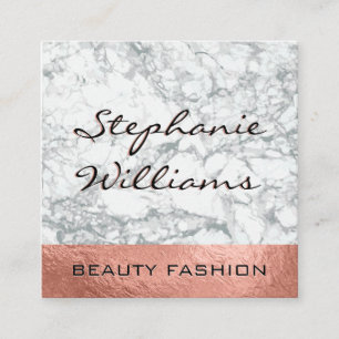 Elegant Marble   ROSE Quadratische Visitenkarte