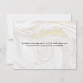 Elegant Marble Script Dankeskarte (Rückseite)