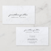 Elegant Marble Simple Template Script Profile Visitenkarte (Vorne/Hinten)
