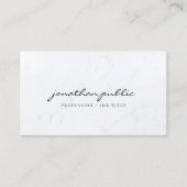 Elegant Marble Simple Template Script Profile Visitenkarte (Vorderseite)