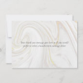 Elegant Marble Swirl Grüne Blätter Vielen Dank Dankeskarte (Rückseite)