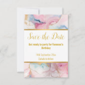 ELEGANT MARBLE SWIRL RESPONSE RSVP CARD KARTE (Vorderseite)