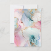 ELEGANT MARBLE SWIRL RESPONSE RSVP CARD KARTE (Rückseite)