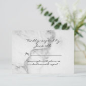 Elegant Marble UAWG RSVP Karte (Stehend Vorderseite)