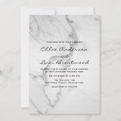 Elegant Marble Wedding Einladung (Vorderseite)