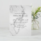 Elegant Marble Wedding Einladung (Stehend Vorderseite)