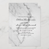 Elegant Marble Wedding Einladung (Vorne/Hinten)
