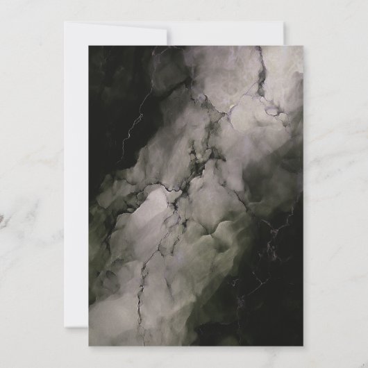 Elegant Marble Wedding Einladung (Rückseite)