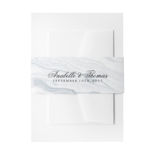 Elegant Marble Wedding Einladungsbanderole (Vorderseite Beispiel)