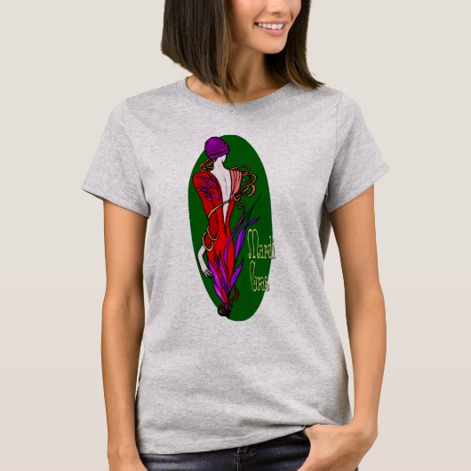 Elegant Mardi Gras Lady T - Shirt (Vorderseite)