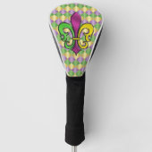 Elegant Mardi Gras Lilie Design Golf Cover Golf Headcover (Vorderseite)
