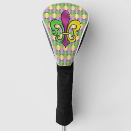 Elegant Mardi Gras Lilie Design Golf Cover Headcover