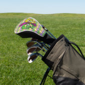 Elegant Mardi Gras Lilie Design Golf Cover Headcover (In SItu)