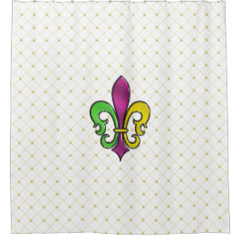 Elegant Mardi Gras Lilie Design Shower Curt Duschvorhang
