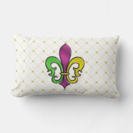 Elegant Mardi Gras Lilie Pillow Lendenkissen