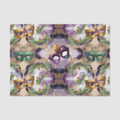 Elegant Mardi Gras Masks Seidenpapier (Vorderseite)