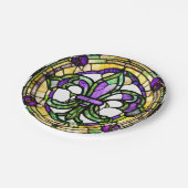 Elegant Mardi Gras Pappteller (Schrägansicht)