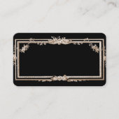 Elegant Marie Antoinette auf schwarz Französisch i Platzkarte (Vorderseite)