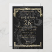 Elegant Marie Antoinette zum schwarzen Jahrestag Einladung (Vorderseite)