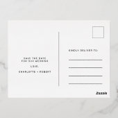 Elegant Marine Hochzeit speichern Sie das Datums-S Folie Einladungspostkarte (Rückseite)