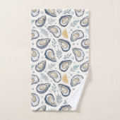 Elegant Marine Oysters Badhandtuch Set (Handtuch)
