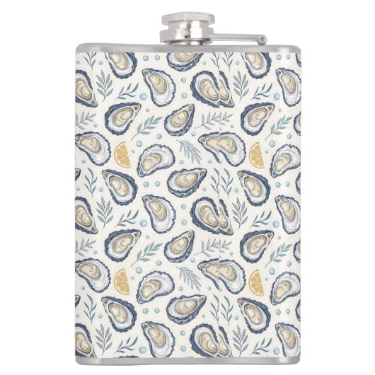 Elegant Marine Oysters Flachmann (Rückseite)