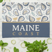 Elegant Marine Oysters Geschirrtuch (Gefaltet)