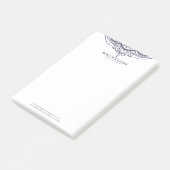 Elegant marineblau, gürtelmädchenhaft post-it klebezettel (angewinkelt)