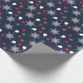 Elegant marineblau 💙 pickleball Weihnachten Geschenkpapier (Ecke)