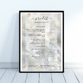 Elegant, Marmor, Salon, Preisliste Poster