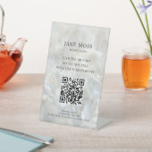 Elegant, Marmor, Salon, QR-Code Sockelschild (In SItu)
