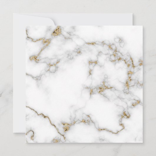 Elegant, Marmor und Gold, Einladung zur Hochzeit (Rückseite)