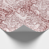 Elegant Maroon Christmas Woodland Animals Rentier Geschenkpapier (Ecke)