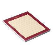 Elegant Maroon Frame Lined Notizblock (angewinkelt)