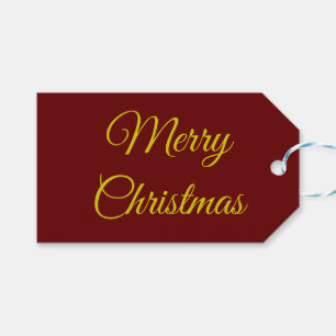 Elegant Maroon & Gold Geschenkanhänger