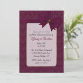 Elegant Maroon Hochzeit Probe Dinner Einladung (Stehend Vorderseite)