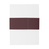 Elegant Maroon Minimalist Names Einladungsbanderole (Rückseitenbeispiel)