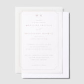 Elegant Maroon Vintage Wedding Invitation Pergament Einladungen (Versetzt)
