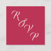 Elegant Maroon Wedding QR UAWG Begleitkarte (Vorderseite)
