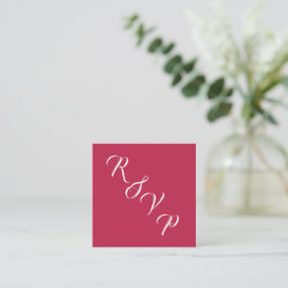 Elegant Maroon Wedding QR UAWG Begleitkarte