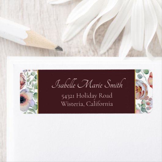 Elegant Marsala Blush Anemone Blume Hochzeit (Insitu)