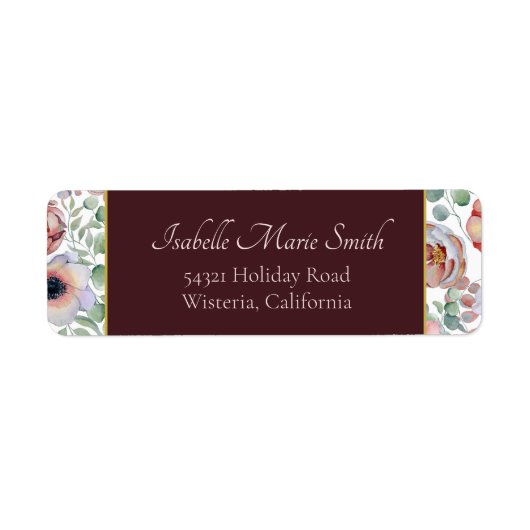 Elegant Marsala Blush Anemone Blume Hochzeit (Vorne)