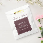 Elegant Marsala Burgundy Red Liebe ist süß Geschenktütchen (Versiegelt)