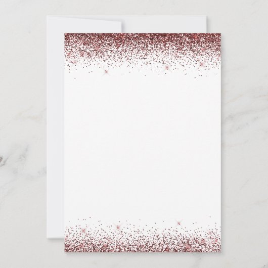 Elegant Marsala Red Joint Abschluss Foto Einladung (Rückseite)